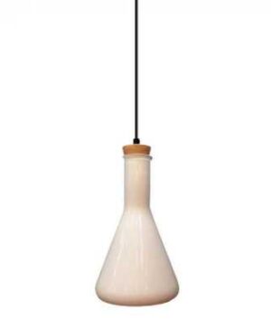 Corp suspendat Sticla+Lemn alb