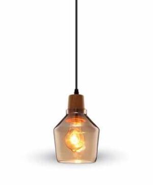 Corp suspendat Sticla+Lemn transparent