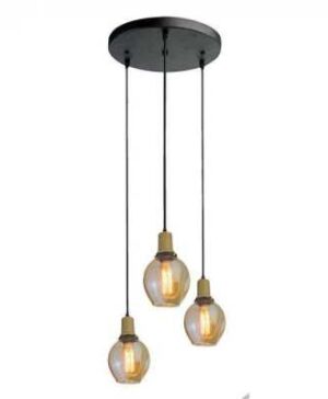 Corp suspendat trio sticla amber