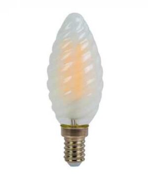 Bec LED filament incrucisat 4W E14 tip lumanare twist mat