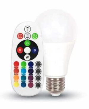 Bec LED 6W E27 A60 RGB cu telecomanda
