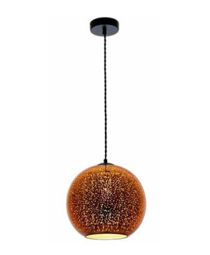 Pendul pentru bec E27 3D artificii cupru